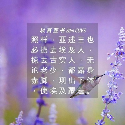 Picture 04 - 以 赛 亚 书 20:4 CUVS - 照 样 ， 亚 述 王 也 必 掳 去 埃 及 - Bible Verse Picture
