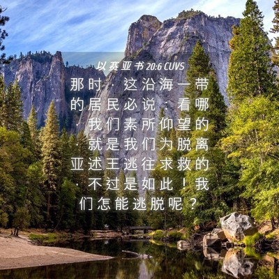 Picture 04 - 以 赛 亚 书 20:6 CUVS - 那 时 ， 这 沿 海 一 带 的 居 民 必 - Bible Verse Picture