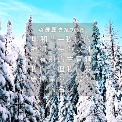 Picture 04 - 以 赛 亚 书 26:13 CUVS - 耶 和 华 ─ 我 们 的 神 啊 ， 在 你 - Bible Verse Picture