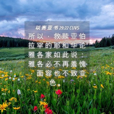 Picture 04 - 以 赛 亚 书 29:22 CUVS - 所 以 ， 救 赎 亚 伯 拉 罕 的 耶 和 - Bible Verse Picture