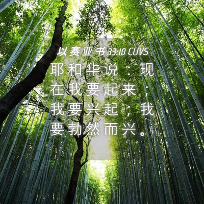 Picture 04 - 以 赛 亚 书 33:10 CUVS - 耶 和 华 说 ： 现 在 我 要 起 来 ； - Bible Verse Picture