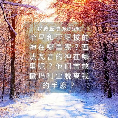 Picture 04 - 以 赛 亚 书 36:19 CUVS - 哈 马 和 亚 珥 拔 的 神 在 哪 里 呢 - Bible Verse Picture