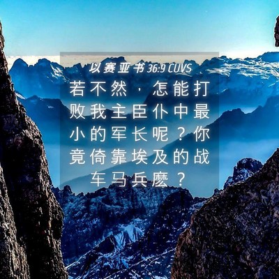 Picture 04 - 以 赛 亚 书 36:9 CUVS - 若 不 然 ， 怎 能 打 败 我 主 臣 仆 - Bible Verse Picture