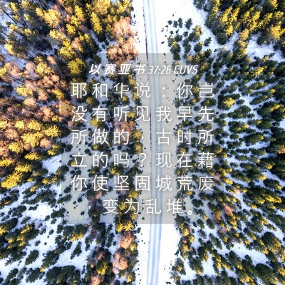 Picture 04 - 以 赛 亚 书 37:26 CUVS - 耶 和 华 说 ： 你 岂 没 有 听 见 我 - Bible Verse Picture