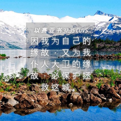 Picture 04 - 以 赛 亚 书 37:35 CUVS - 因 我 为 自 己 的 缘 故 ， 又 为 我 - Bible Verse Picture