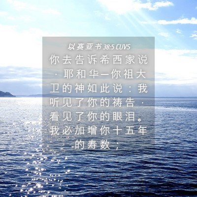 Picture 04 - 以 赛 亚 书 38:5 CUVS - 你 去 告 诉 希 西 家 说 ， 耶 和 华 - Bible Verse Picture