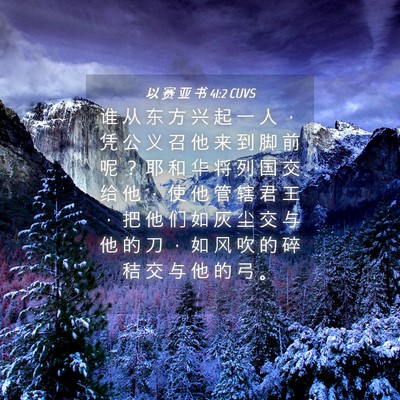 Picture 04 - 以 赛 亚 书 41:2 CUVS - 谁 从 东 方 兴 起 一 人 ， 凭 公 义 - Bible Verse Picture
