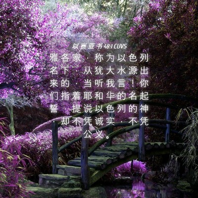 Picture 04 - 以 赛 亚 书 48:1 CUVS - 雅 各 家 ， 称 为 以 色 列 名 下 ， - Bible Verse Picture