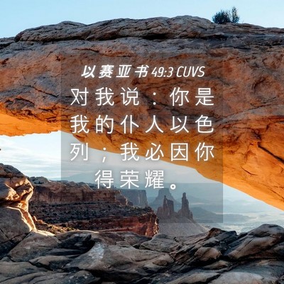 Picture 04 - 以 赛 亚 书 49:3 CUVS - 对 我 说 ： 你 是 我 的 仆 人 以 色 - Bible Verse Picture