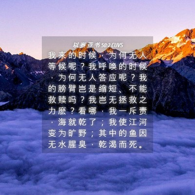 Picture 04 - 以 赛 亚 书 50:2 CUVS - 我 来 的 时 候 ， 为 何 无 人 等 候 - Bible Verse Picture