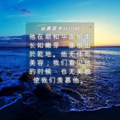 Picture 04 - 以 赛 亚 书 53:2 CUVS - 他 在 耶 和 华 面 前 生 长 如 嫩 芽 - Bible Verse Picture