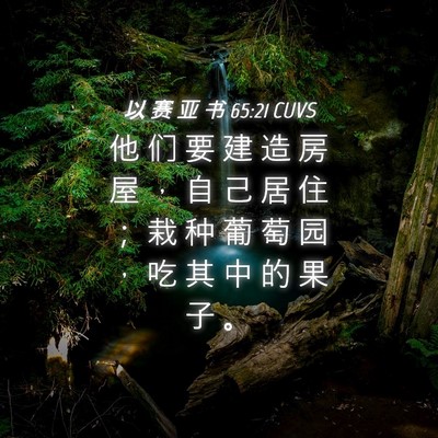 Picture 04 - 以 赛 亚 书 65:21 CUVS - 他 们 要 建 造 房 屋 ， 自 己 居 住 - Bible Verse Picture