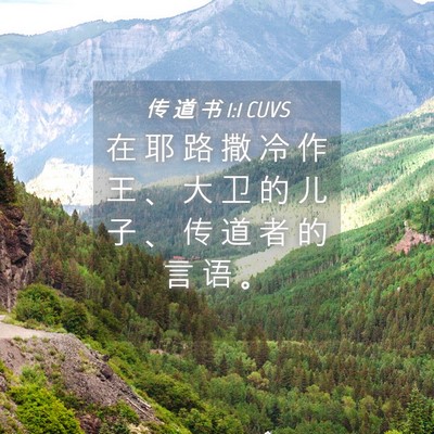 Picture 04 - 传 道 书 1:1 CUVS - 在 耶 路 撒 冷 作 王 、 大 卫 的 儿 - Bible Verse Picture