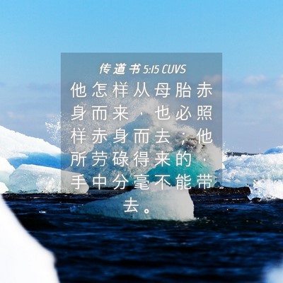 Picture 04 - 传 道 书 5:15 CUVS - 他 怎 样 从 母 胎 赤 身 而 来 ， 也 - Bible Verse Picture