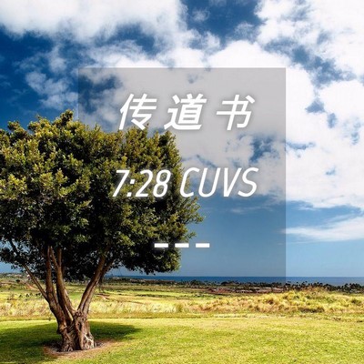Picture 04 - 传 道 书 7:28 CUVS -  - Bible Verse Picture