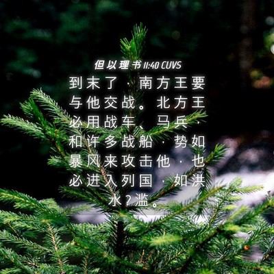 Picture 04 - 但 以 理 书 11:40 CUVS - 到 末 了 ， 南 方 王 要 与 他 交 战 - Bible Verse Picture