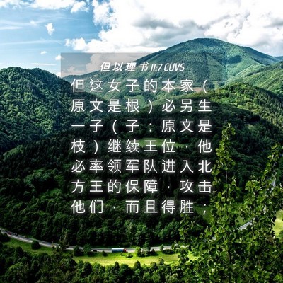 Picture 04 - 但 以 理 书 11:7 CUVS - 但 这 女 子 的 本 家 （ 原 文 是 根 - Bible Verse Picture