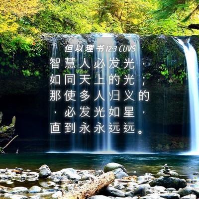 Picture 04 - 但 以 理 书 12:3 CUVS - 智 慧 人 必 发 光 ， 如 同 天 上 的 - Bible Verse Picture