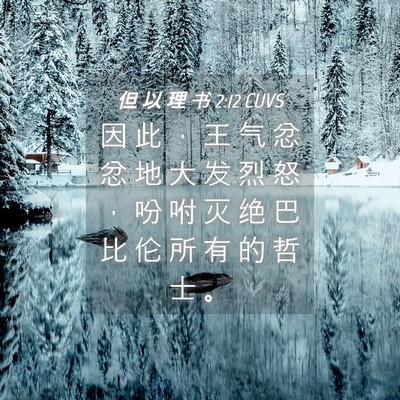 Picture 04 - 但 以 理 书 2:12 CUVS - 因 此 ， 王 气 忿 忿 地 大 发 烈 怒 - Bible Verse Picture