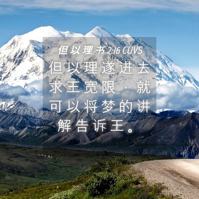 Picture 04 - 但 以 理 书 2:16 CUVS - 但 以 理 遂 进 去 求 王 宽 限 ， 就 - Bible Verse Picture