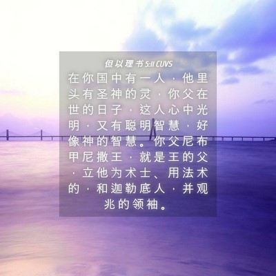 Picture 04 - 但 以 理 书 5:11 CUVS - 在 你 国 中 有 一 人 ， 他 里 头 有 - Bible Verse Picture