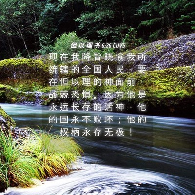 Picture 04 - 但 以 理 书 6:26 CUVS - 现 在 我 降 旨 晓 谕 我 所 统 辖 的 - Bible Verse Picture