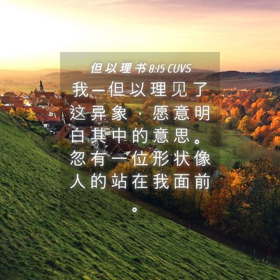 Picture 04 - 但 以 理 书 8:15 CUVS - 我 ─ 但 以 理 见 了 这 异 象 ， 愿 - Bible Verse Picture