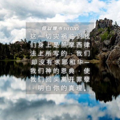 Picture 04 - 但 以 理 书 9:13 CUVS - 这 一 切 灾 祸 临 到 我 们 身 上 是 - Bible Verse Picture
