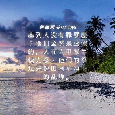 Picture 04 - 何 西 阿 书 12:11 CUVS - 基 列 人 没 有 罪 孽 麽 ？ 他 们 全 - Bible Verse Picture