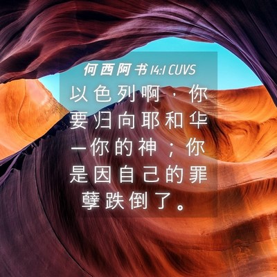 Picture 04 - 何 西 阿 书 14:1 CUVS - 以 色 列 啊 ， 你 要 归 向 耶 和 华 - Bible Verse Picture
