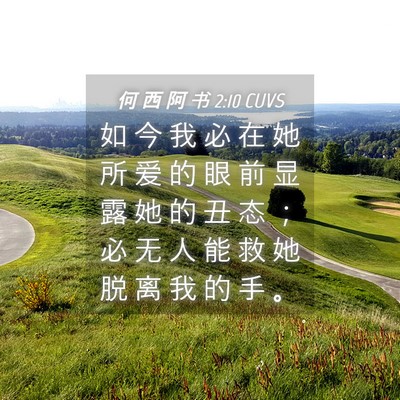 Picture 04 - 何 西 阿 书 2:10 CUVS - 如 今 我 必 在 她 所 爱 的 眼 前 显 - Bible Verse Picture
