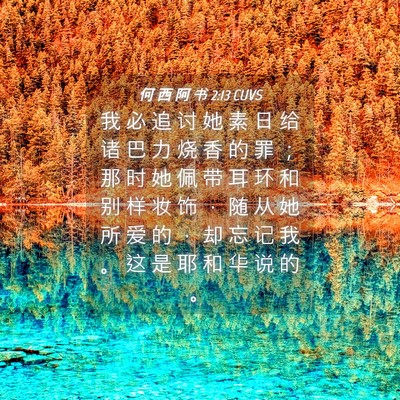 Picture 04 - 何 西 阿 书 2:13 CUVS - 我 必 追 讨 她 素 日 给 诸 巴 力 烧 - Bible Verse Picture