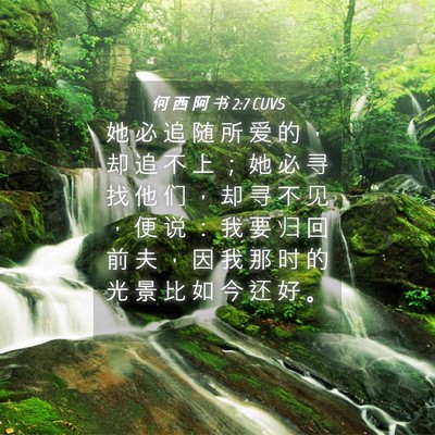 Picture 04 - 何 西 阿 书 2:7 CUVS - 她 必 追 随 所 爱 的 ， 却 追 不 上 - Bible Verse Picture