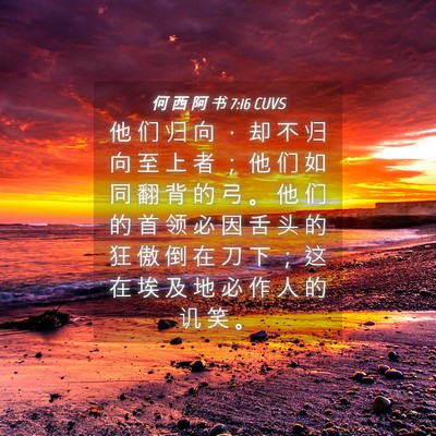 Picture 04 - 何 西 阿 书 7:16 CUVS - 他 们 归 向 ， 却 不 归 向 至 上 者 - Bible Verse Picture