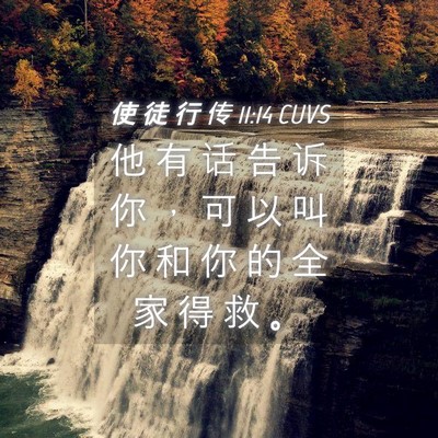 Picture 04 - 使 徒 行 传 11:14 CUVS - 他 有 话 告 诉 你 ， 可 以 叫 你 和 - Bible Verse Picture