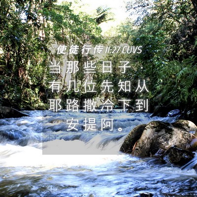 Picture 04 - 使 徒 行 传 11:27 CUVS - 当 那 些 日 子 ， 有 几 位 先 知 从 - Bible Verse Picture