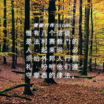 Picture 04 - 使 徒 行 传 15:5 CUVS - 惟 有 几 个 信 徒 、 是 法 利 赛 教 - Bible Verse Picture