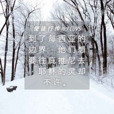 Picture 04 - 使 徒 行 传 16:7 CUVS - 到 了 每 西 亚 的 边 界 ， 他 们 想 - Bible Verse Picture