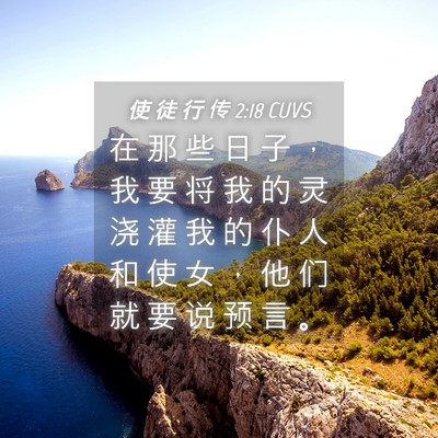 Picture 04 - 使 徒 行 传 2:18 CUVS - 在 那 些 日 子 ， 我 要 将 我 的 灵 - Bible Verse Picture