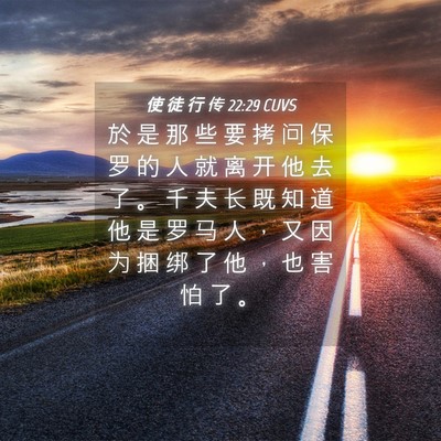Picture 04 - 使 徒 行 传 22:29 CUVS - 於 是 那 些 要 拷 问 保 罗 的 人 就 - Bible Verse Picture