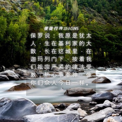 Picture 04 - 使 徒 行 传 22:3 CUVS - 保 罗 说 ： 我 原 是 犹 太 人 ， 生 - Bible Verse Picture