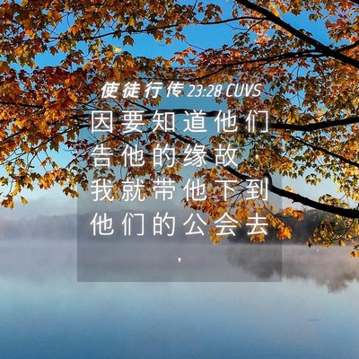 Picture 04 - 使 徒 行 传 23:28 CUVS - 因 要 知 道 他 们 告 他 的 缘 故 ， - Bible Verse Picture