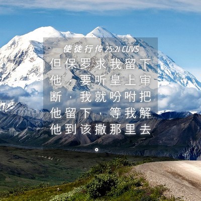 Picture 04 - 使 徒 行 传 25:21 CUVS - 但 保 罗 求 我 留 下 他 ， 要 听 皇 - Bible Verse Picture