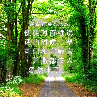 Picture 04 - 使 徒 行 传 4:1 CUVS - 使 徒 对 百 姓 说 话 的 时 候 ， 祭 - Bible Verse Picture