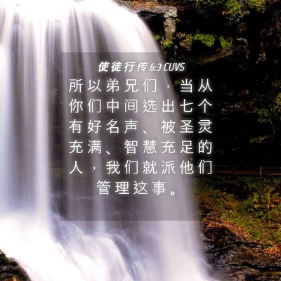 Picture 04 - 使 徒 行 传 6:3 CUVS - 所 以 弟 兄 们 ， 当 从 你 们 中 间 - Bible Verse Picture