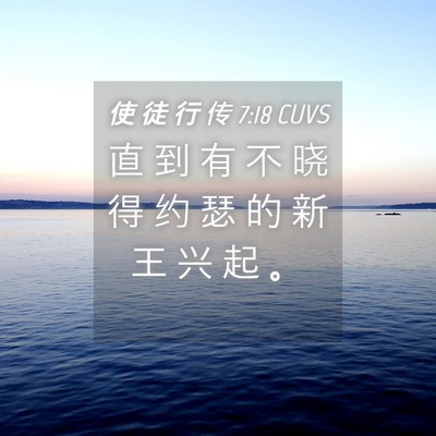 Picture 04 - 使 徒 行 传 7:18 CUVS - 直 到 有 不 晓 得 约 瑟 的 新 王 兴 - Bible Verse Picture