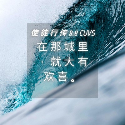 Picture 04 - 使 徒 行 传 8:8 CUVS - 在 那 城 里 ， 就 大 有 欢 喜 - Bible Verse Picture