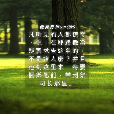 Picture 04 - 使 徒 行 传 9:21 CUVS - 凡 听 见 的 人 都 惊 奇 ， 说 ： 在 - Bible Verse Picture