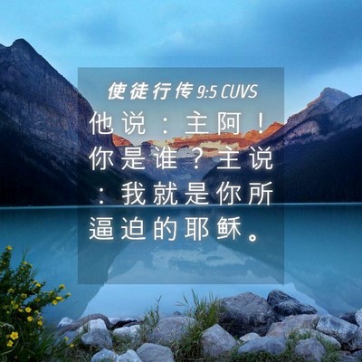 Picture 04 - 使 徒 行 传 9:5 CUVS - 他 说 ： 主 阿 ！ 你 是 谁 ？ 主 说 - Bible Verse Picture