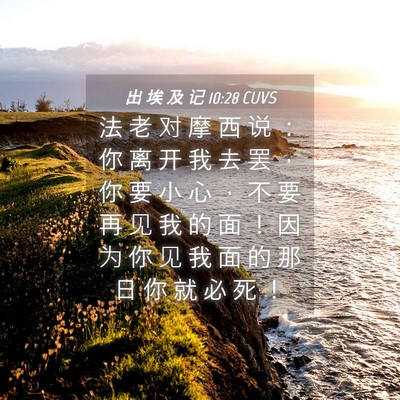 Picture 04 - 出 埃 及 记 10:28 CUVS - 法 老 对 摩 西 说 ： 你 离 开 我 去 - Bible Verse Picture